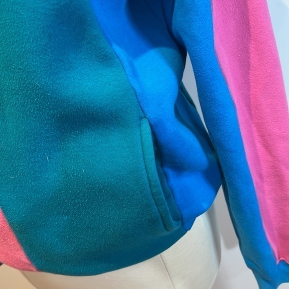 Teddy Fresh Color block hooded sweatshirt with pockets size small - Picture 8 of 11